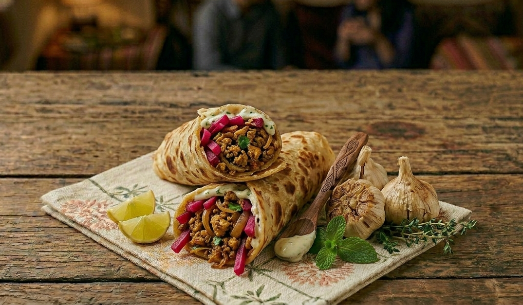 Chicken Chatkara Shawarma Roll ( 1 Pcs ) ( 6 Inch )